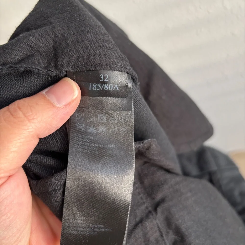 AllSaints Men's Black Tallis Crop Pleated Trousers - Size 32 - Picture 3 of 8